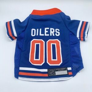 NEW NHL Edmonton Oilers Dog Sports Jersey Pet Clothing Size S Official Licensed